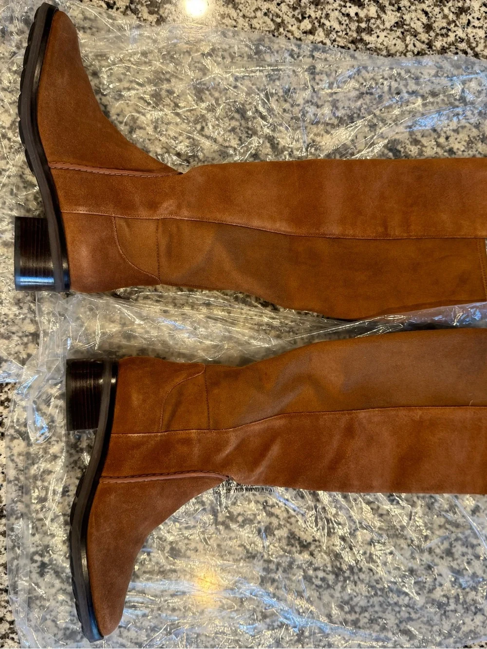 Cole Haan Water Resistant Suede Isabelle Over the Knee Riding Boots